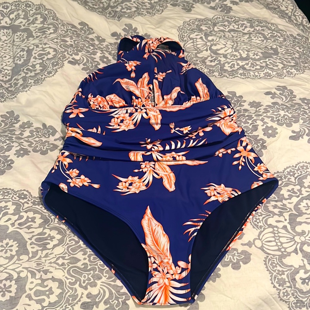 One Piece Criss Cross Swimsuit.